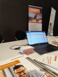 Stand von PROCHECK24 in der Manager-Runde der FG Finanz AG..