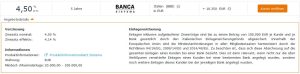 Festgeldangebot Banca Sistema