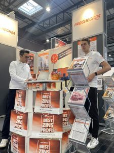 Unser Stand nimmt Form an.
