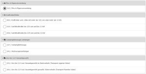 Auflistung der WKZ über PROCHECK24